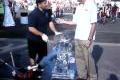 Reporter accidentally drops ice sculpture at the O C Fair 2010