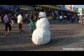 Scary Snowman Gets KTFO At Jersey Shore
