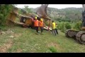 Tractor and the workers in Turkey